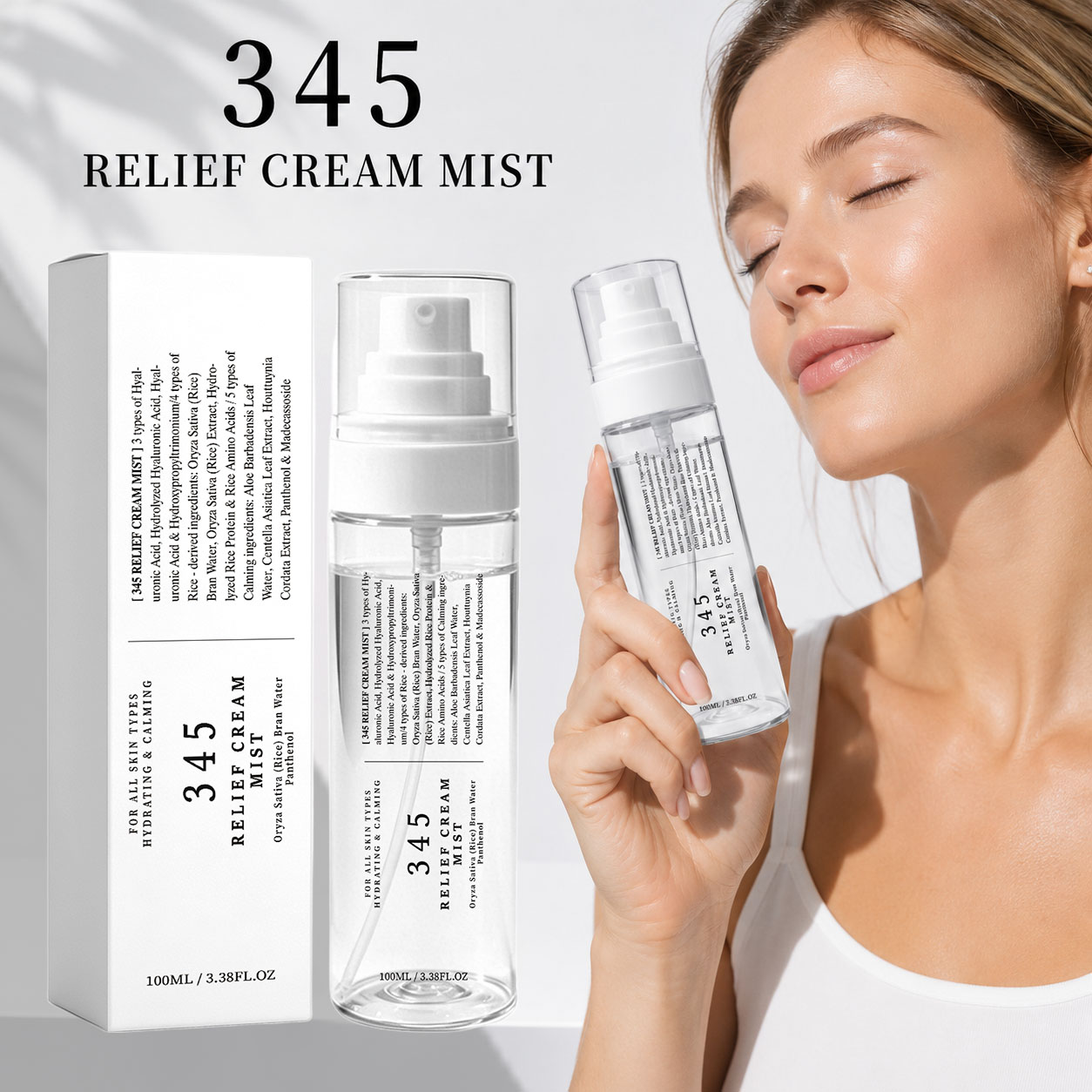Korean Skincare Routine - 345 Verzachtende Crème Mist Koreaanse Huidverzorging