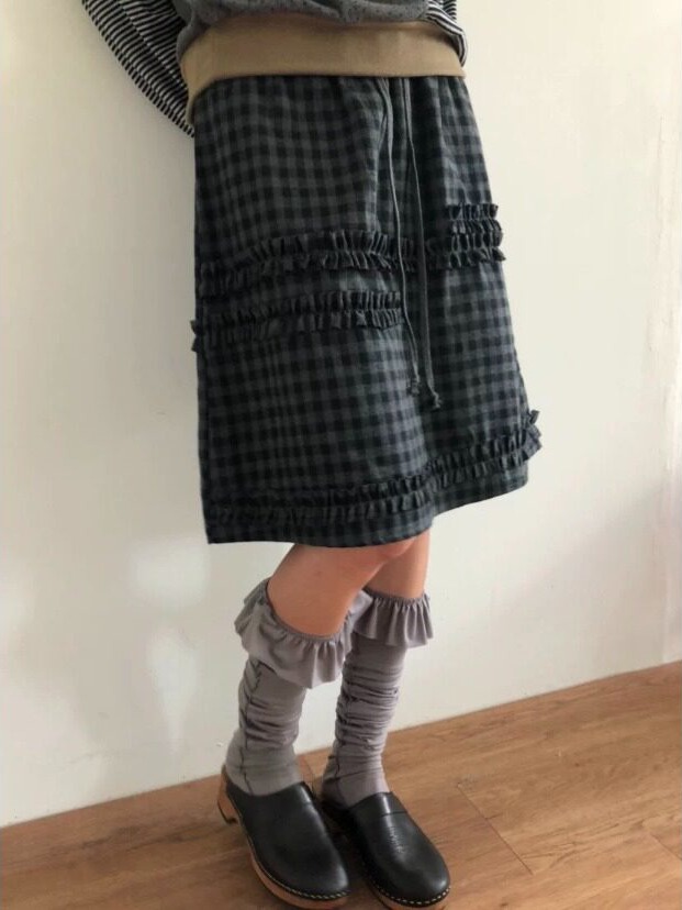 Korean Girls Lifestyle - Retro College Meisjesrok met Ruitjes en