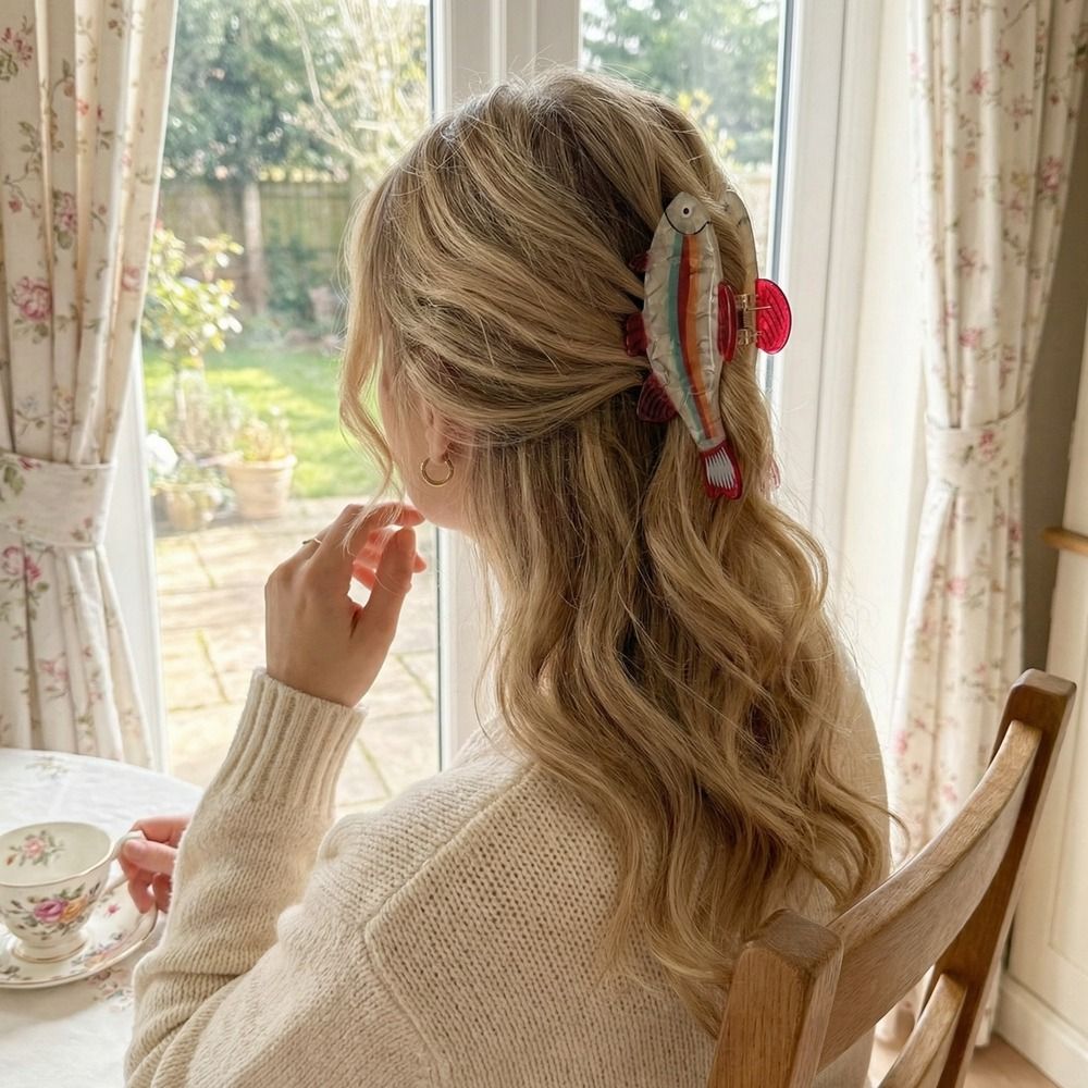 Korean Lifestyle & Kids Boutique Photos - Haarspeld Oceaandier Haarklauw Tonijn Vis Goudvis