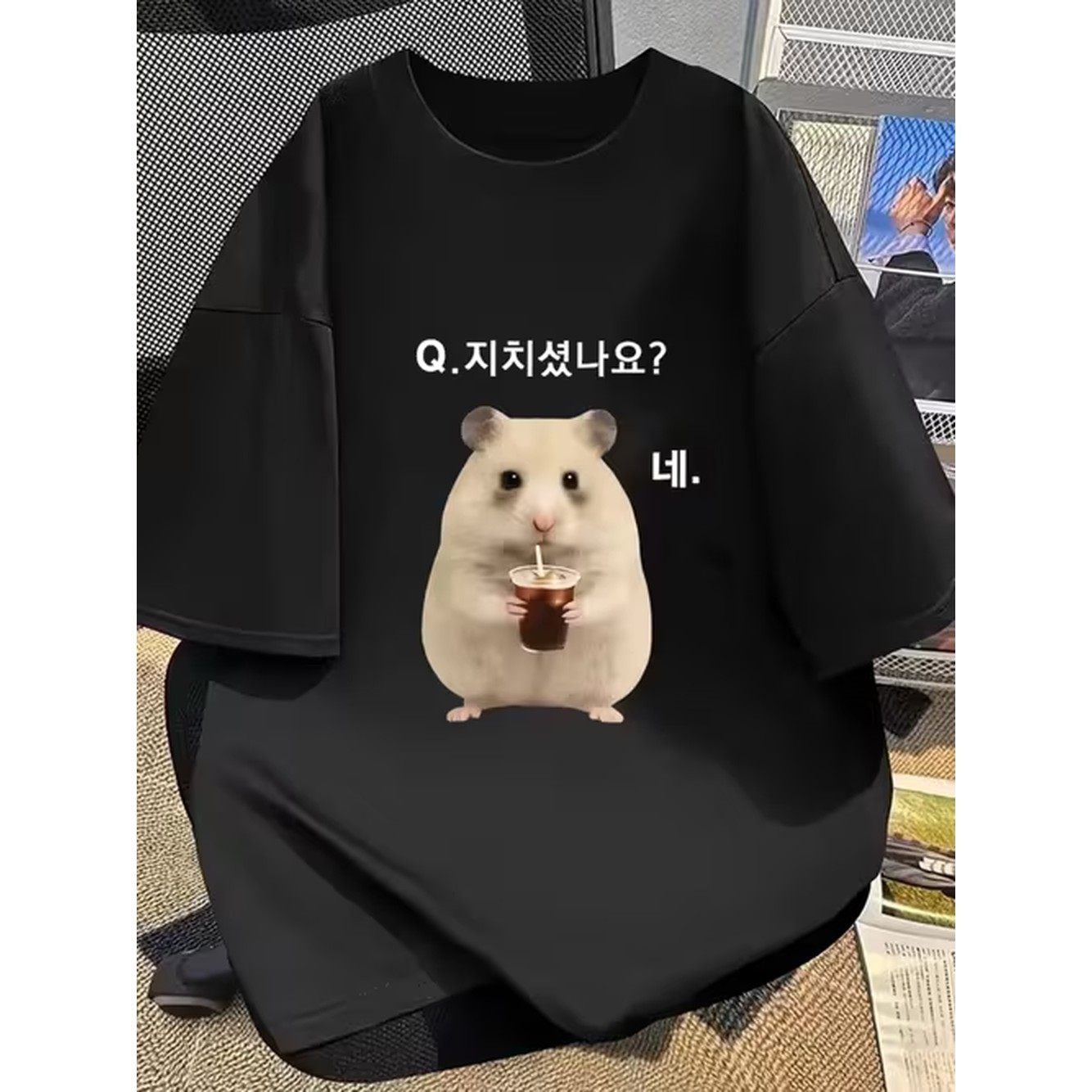 Korean Lifestyle - T-shirt met korte mouwen Koreaanse Hamster
