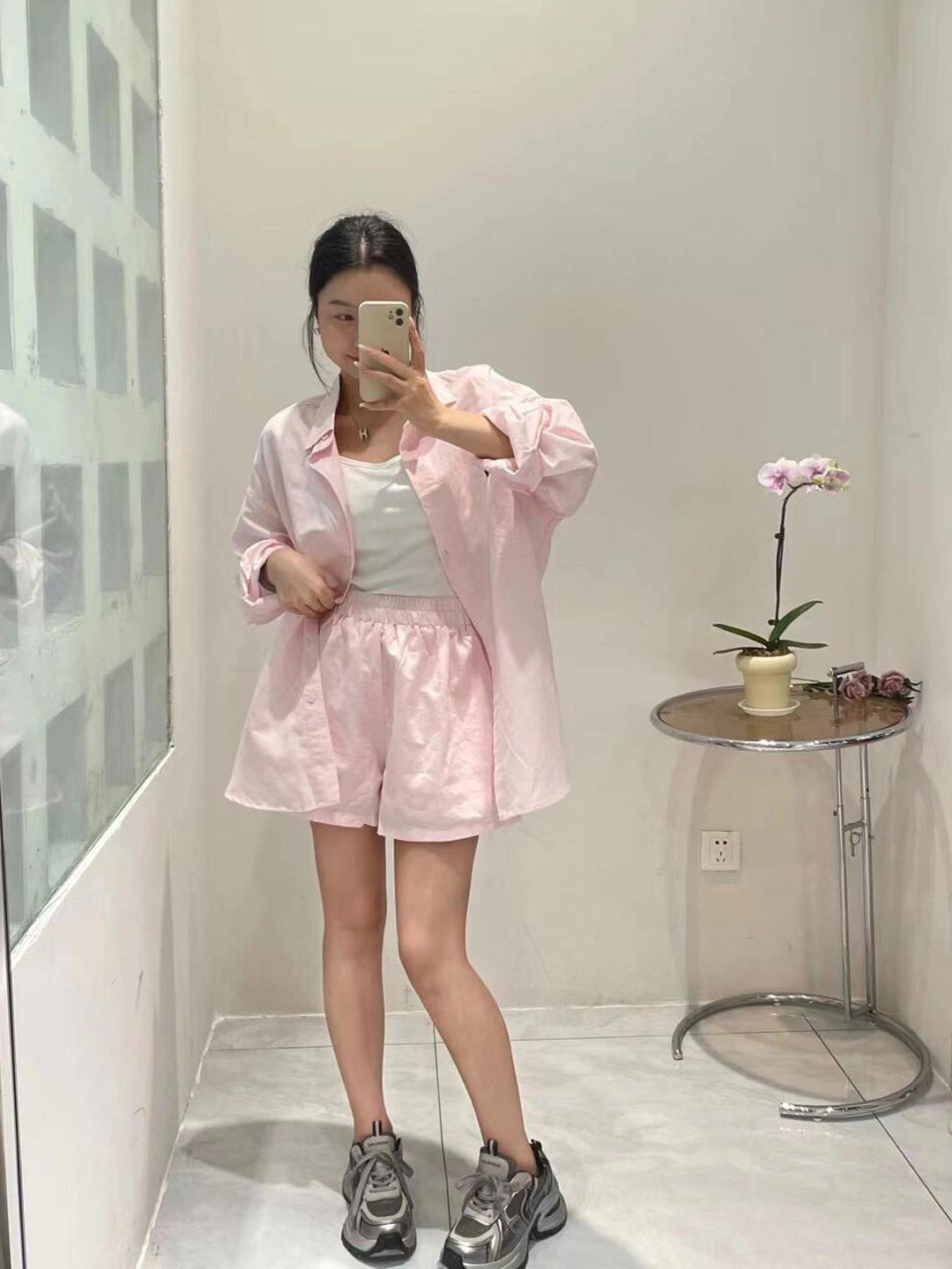 Zoete roze shirt met lange mou - Korean Lifestyle recensie en prijs
