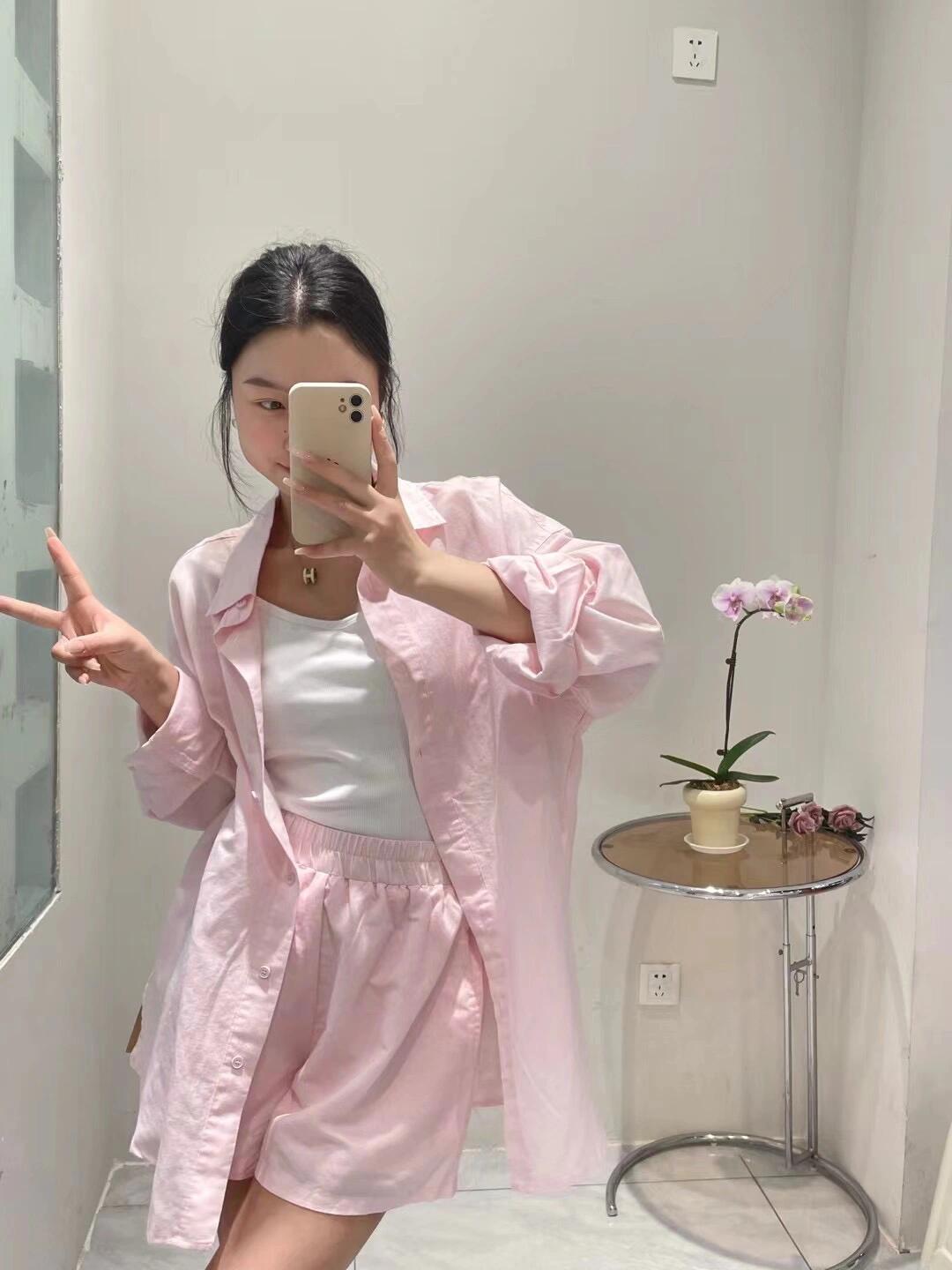 Zoete roze shirt met lange mou - Korean Lifestyle recensie en prijs