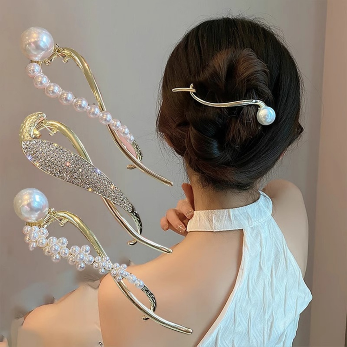 Elegante glitter parel haarcli - Korean Lifestyle & Kids Boutique Photos recensie en prijs