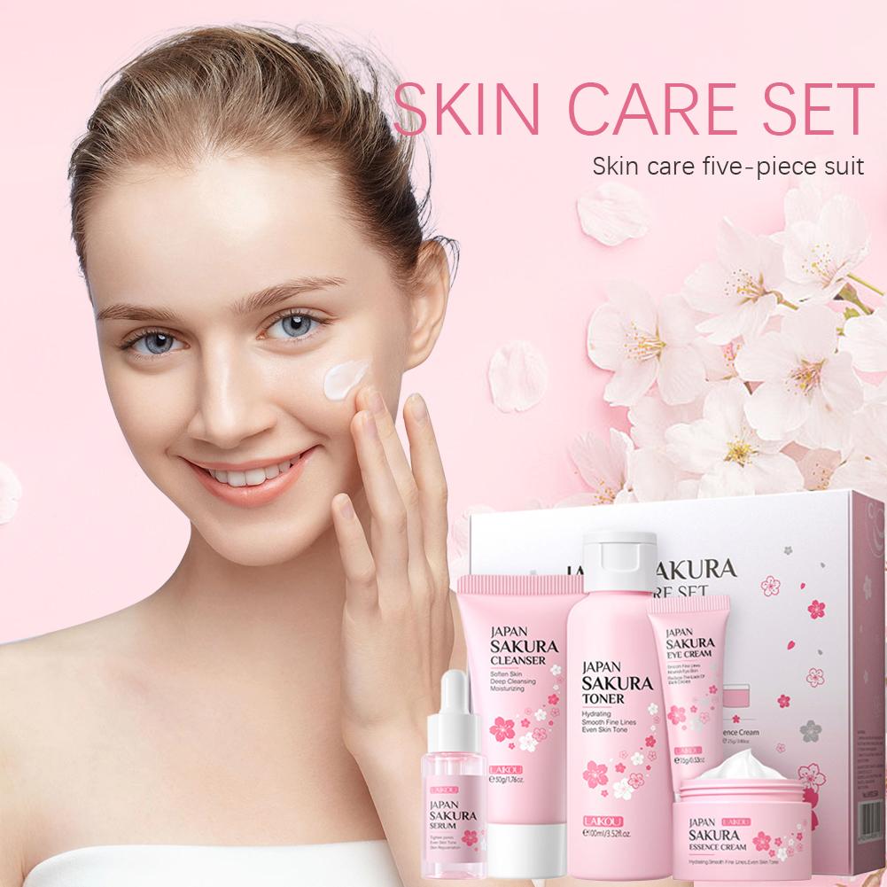5/3 stks/set Sakura Huidverzor - Korean Skincare Routine recensie en prijs