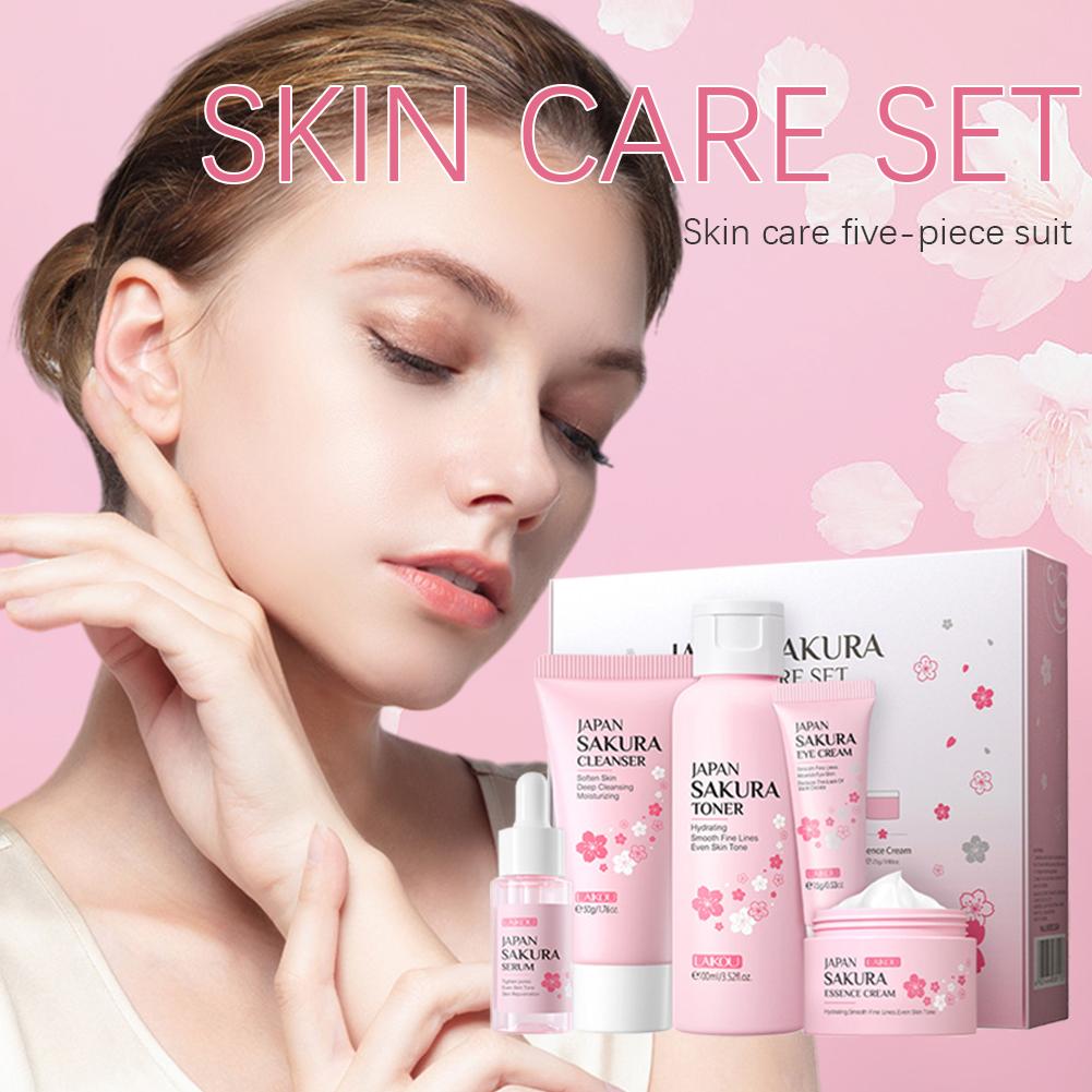 5/3 stks/set Sakura Huidverzor - Korean Skincare Routine recensie en prijs